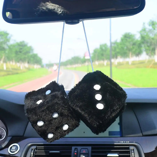 Hanging Fuzzy Plush Dice